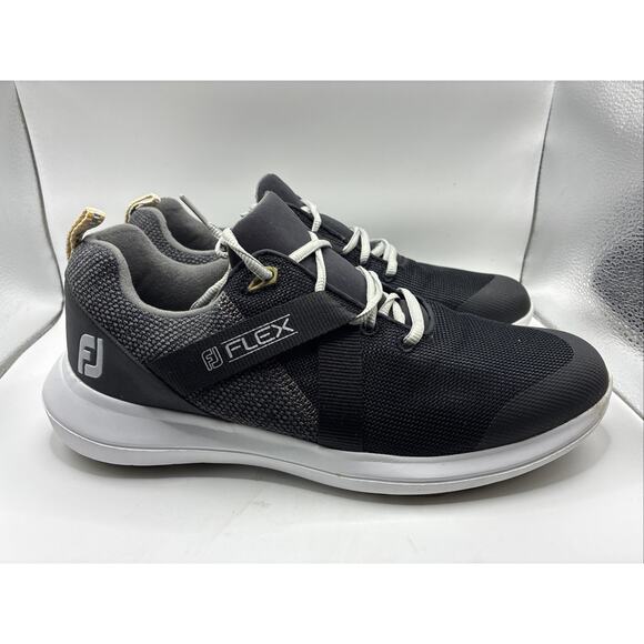 FootJoy Flex Spikeless Golf Shoes Mens Size 9 Black Sneakers 56103 Only Tried On